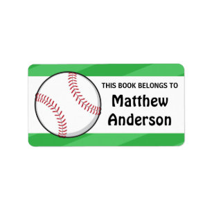 Etiqueta Reservas personalizadas de béisbol para niños