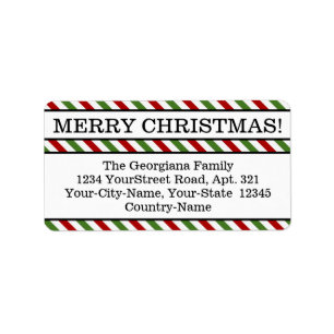 Etiqueta Respectable "MERRY CHRISTMAS!" Address Label