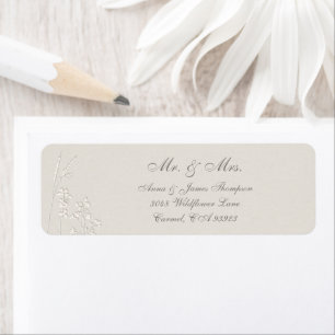Etiqueta Respuesta formal del Boda de Flores Silvestres Gra