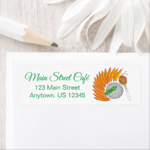 Etiqueta Restaurante tailandés Mango Sticky Rice Dessert