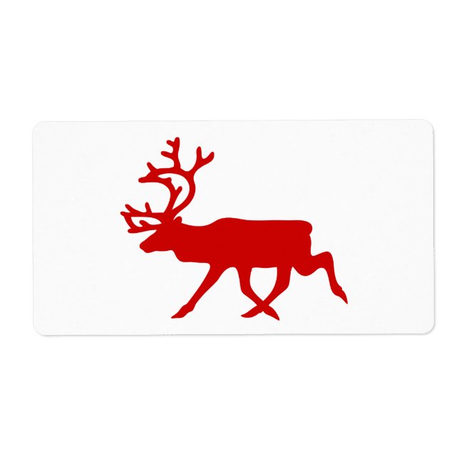 Etiqueta Resto Rojo / Silhouette Caribou (Frente)