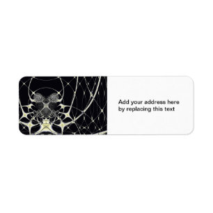 Etiqueta Resumen Art Golden Spiderweb