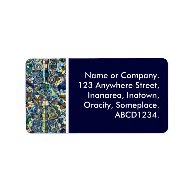 Etiqueta Resumen azul Pond II (Frente)