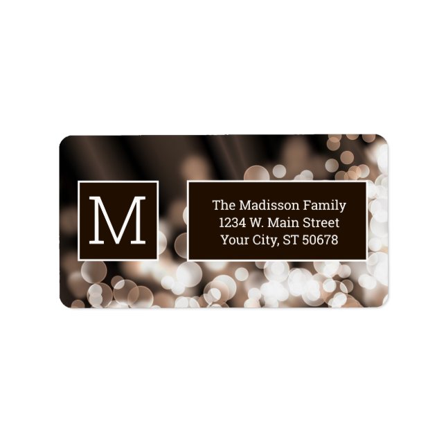 Etiqueta Resumen Bokeh Chocolate (Frente)