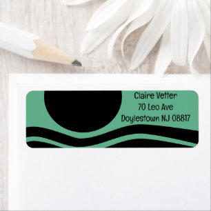 Etiqueta Resumen de Bauhaus Seafoam Green
