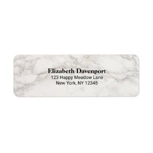 Etiqueta Resumen de Faux Marble Alabaster Taupe Tan