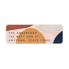 Etiqueta Resumen de formas pintadas Dirección de devolución