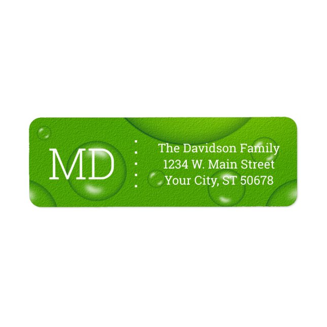 Etiqueta Resumen de las gotas de cal verde (Frente)