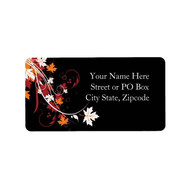 Etiqueta Resumen de las hojas de otoño (Frente)