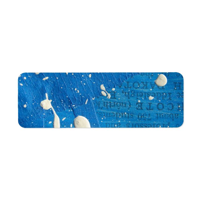 Etiqueta Resumen de pintura de medios mixtos (Frente)