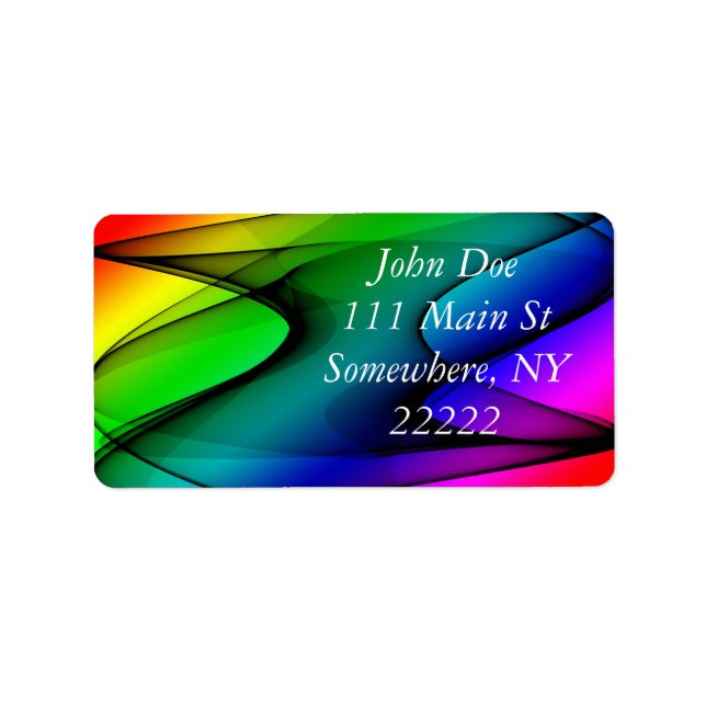 Etiqueta Resumen del espectro arcoiris (Frente)