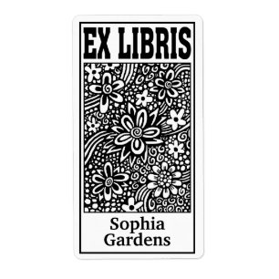 Etiqueta Resumen floral Ex Libris
