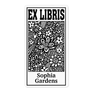 Etiqueta Resumen floral Ex Libris