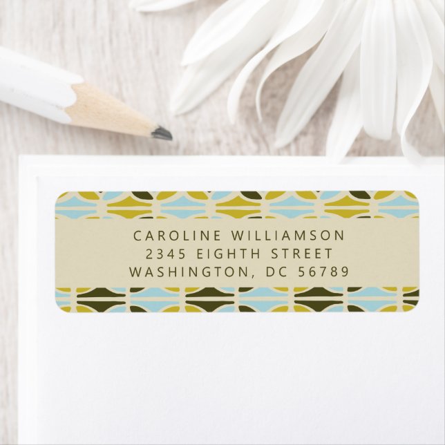 Etiqueta Resumen Formas Green Blue Shower Dirección de devo (In situ)