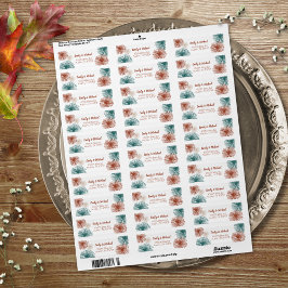 Etiqueta Resumen moderno brillante Verde azulado oscuro, co