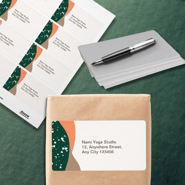 Etiqueta Resumen moderno Estudio de Yoga en Tierra Verde Te (Subido por el creador)