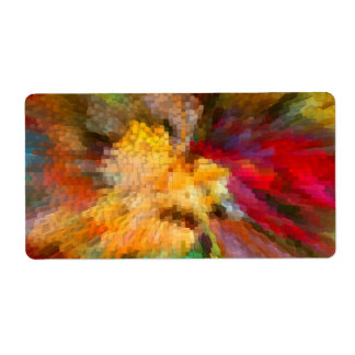 Etiqueta Resumen Patrón geométrico lineal colorido