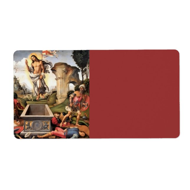 Etiqueta Resurrección de Cristo (Frente)