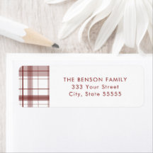 Etiqueta Retorno de blanco rojo plasmado