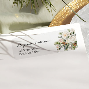 Etiqueta Retorno de ducha de novia floral de invierno de Ev