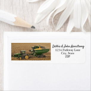 Etiqueta Retorno de la combinación de ganadería de tractore