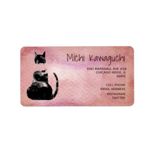 Etiqueta Retorno de Twitter de dirección de gato de color d