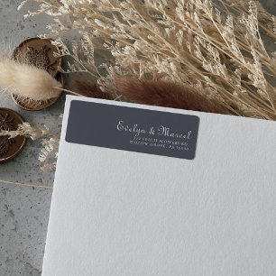 Etiqueta Retorno del Boda Minimalista clásico de invierno
