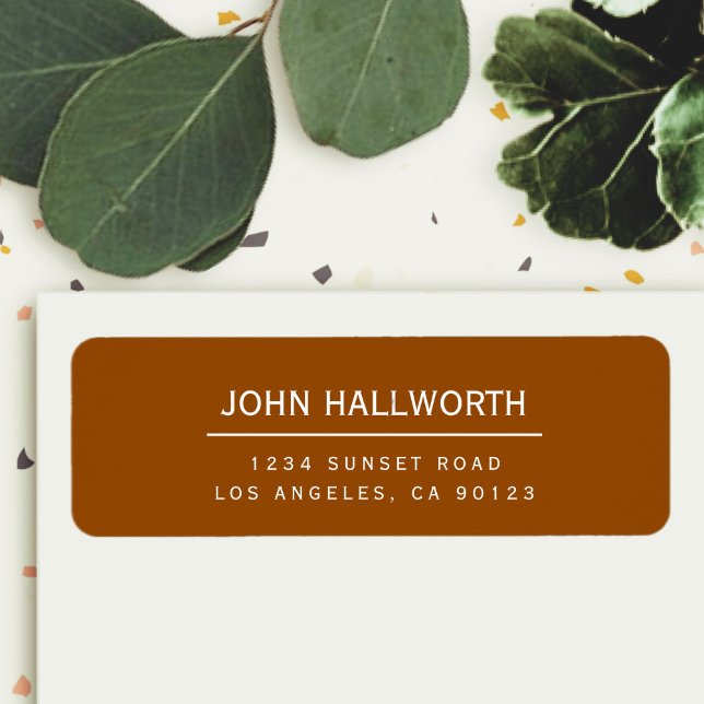 Etiqueta Retorno simple editable (Subido por el creador)