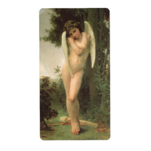 Etiqueta Retrato Angel Cupido (Cupidon) de Bouguereau
