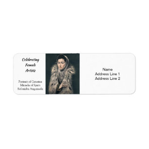 Etiqueta Retrato de Caterina Micaela de España, Anguissola