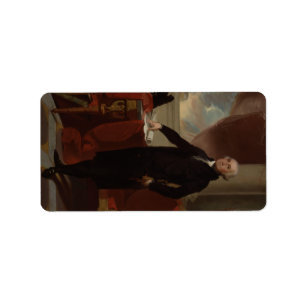 Etiqueta Retrato de George Washington 1er Presidente Americ