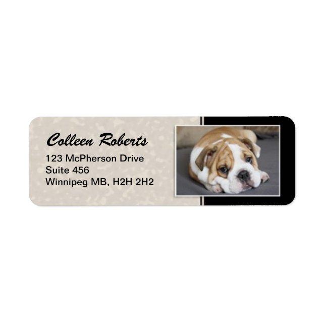 Etiqueta Retrato de porción - Estilo 2 (Frente)