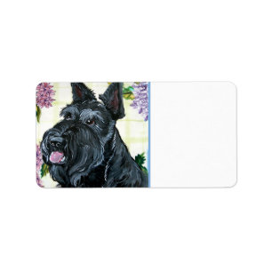 Etiqueta Retrato de Terrier del escocés