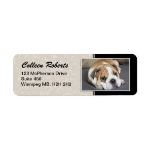 Etiqueta Retrato del perrito - estilo 2