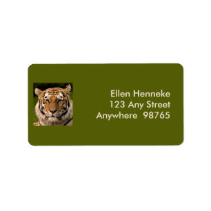 Etiqueta Retrato del tigre de Sumatra