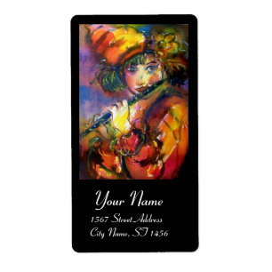 Etiqueta RETRATO FLUTISTA / Mascarada veneciana