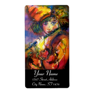 Etiqueta RETRATO FLUTISTA / Mascarada veneciana