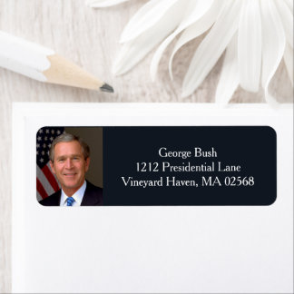 Etiqueta Retrato Oficial del Presidente George W Bush