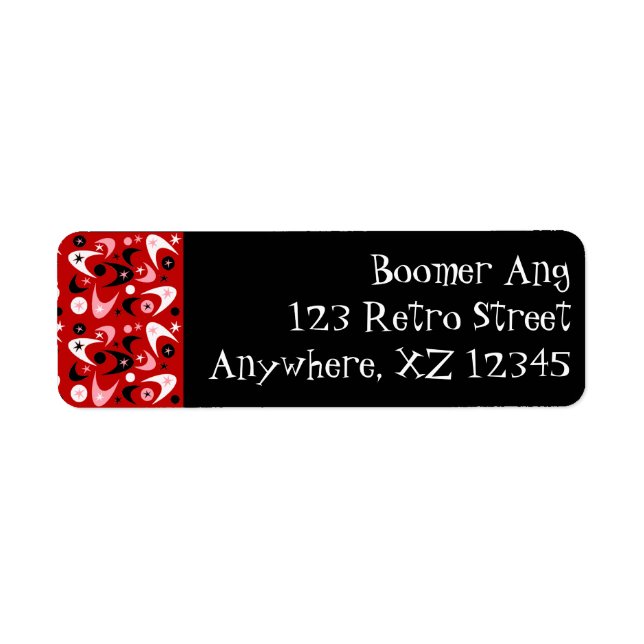 Etiqueta Retro Boomerangs (Frente)