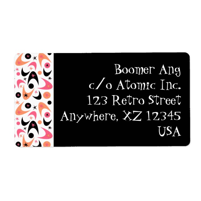 Etiqueta Retro Boomerangs (Frente)