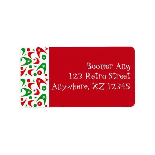 Etiqueta Retro Boomerangs (Frente)