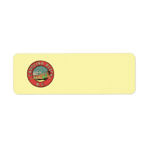 Etiqueta Retro Carolina Beach Roundel