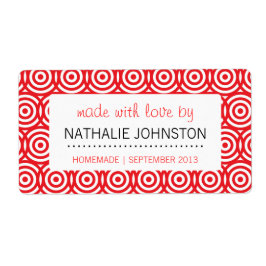 Etiqueta retro de artesanías para hormigón caseras