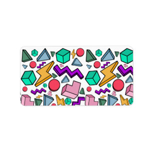 Etiqueta Retro de cosecha estética de los años 80