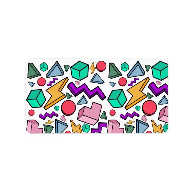 Etiqueta Retro de cosecha estética de los años 80 (Frente)