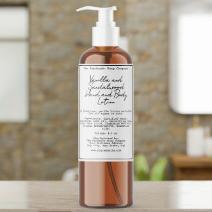 Etiqueta retro de frasco de cosméticos impermeable