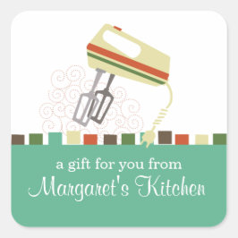 Etiqueta retro de la etiqueta de regalo de cocción