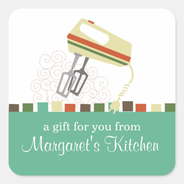 Etiqueta retro de la etiqueta de regalo de cocción (Anverso)