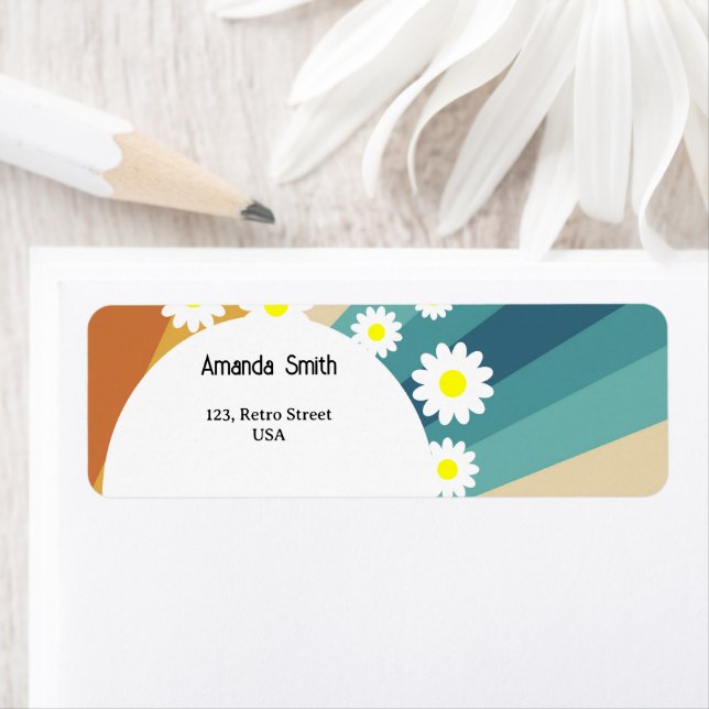 Etiqueta Retro Groovy (In situ)