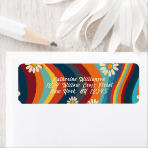 Etiqueta Retro Groovy 70's Margarita Daisy